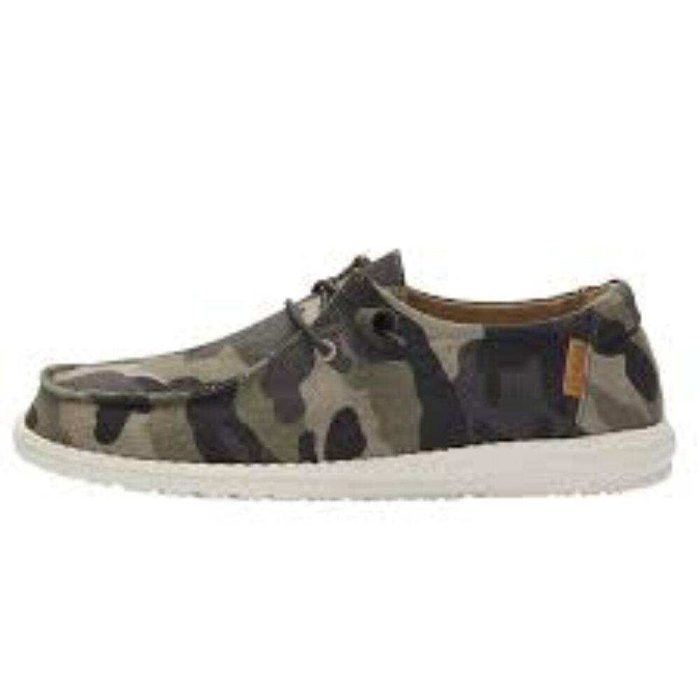 Hey Dude Wendy Camo Slip-On Shoes in Green and Black - Picture 13 of 16